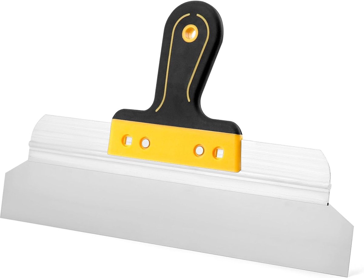 SnelShoppen - 350mm Spatula voor Stucwerk - Roestvrij Staal, Ergonomische Handgreep, Flexibel en Niet-Plakkend voor Glad Afwerken van Gipsplaten en Pl