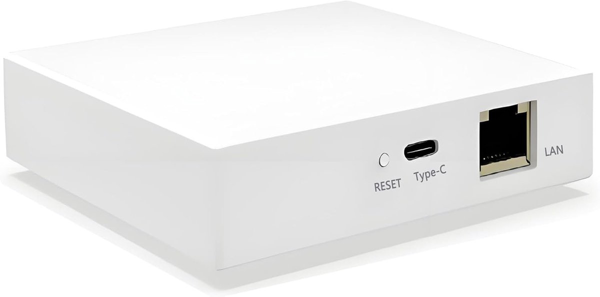 SnelShoppen - Matte ZigBee Smart Home Hub - Slimme Kabelgateway, Draadborderrouter, Tuya ZigBee 3.0, Ondersteunt Amazon Alexa, Apple HomeKit, Perfecte
