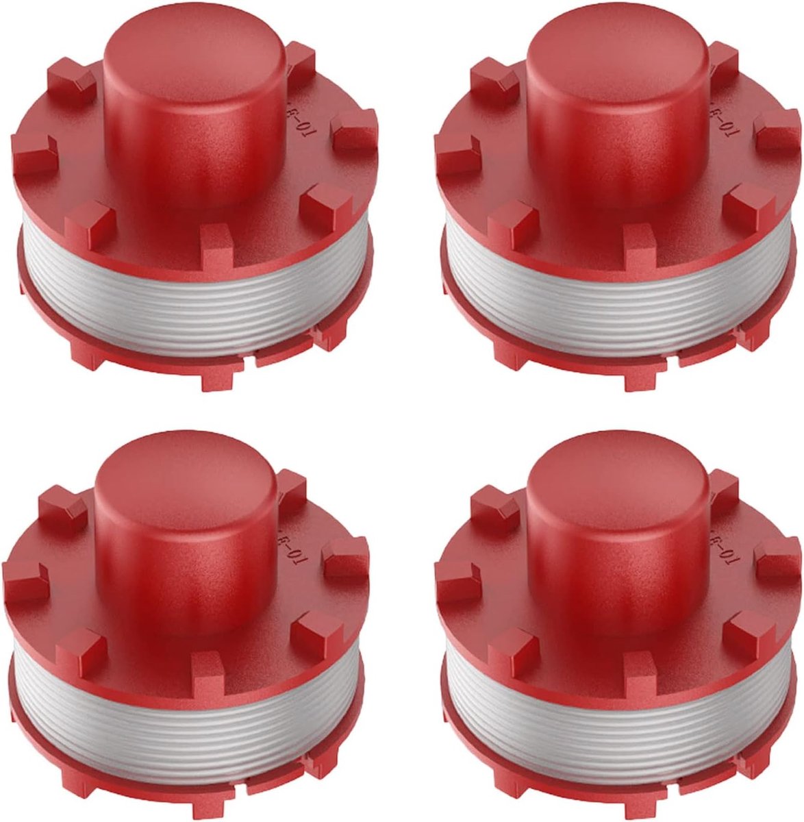 SnelShoppen - Trimmer Spoel Lijnen 4 Stuks 8m 2mm Dikte - Vervangingslijn voor Grastrimmers - Hoogwaardig Nylon - Geschikt voor Diverse Modellen