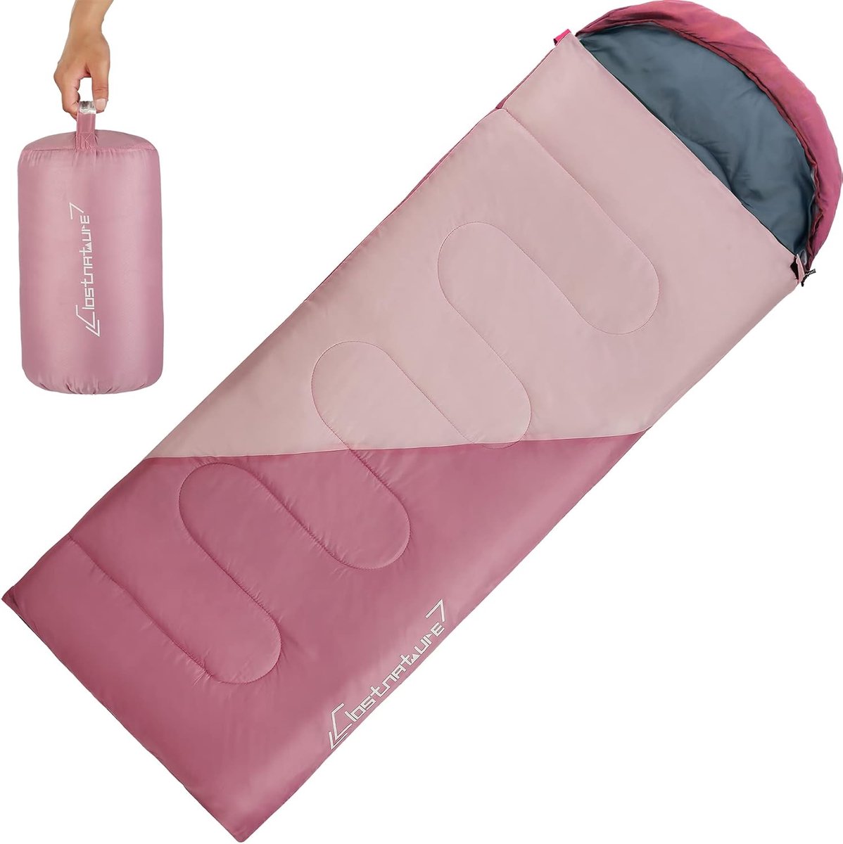 SnelShoppen - Lichtgewicht Slaapzak voor Camping - Outdoor Rectangulaire Slaapzak met Klein Pakformaat voor Volwassenen, Vrouwen, Mannen, Hiking en Be