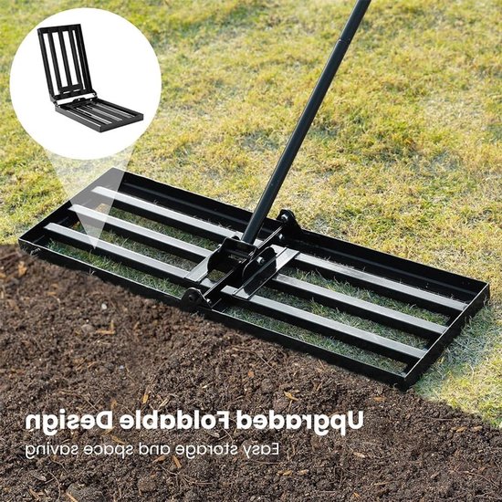 Grond egalisatiehark 76 x 25 cm met handvat, ideaal voor gazon, tuin en golfbaan egaliseren — afbeelding 2