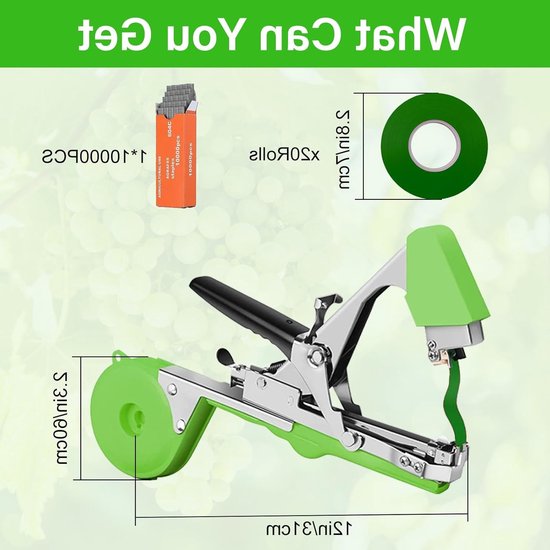 Plantenbindtang set met nietjes en tape voor tuin en moestuin van Merkloos	 — afbeelding 5