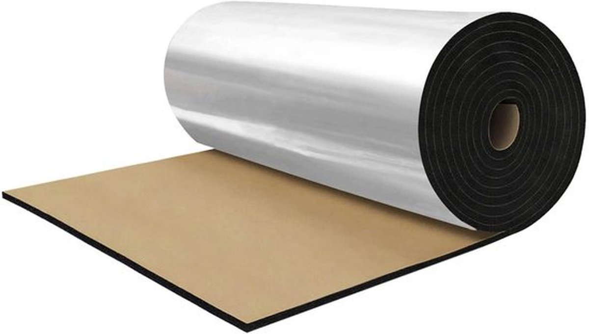 Geluidsdempingsmat Aluminium - Zelfklevend - Waterdicht - Vlamvertragend - 4mm Dikte - 0.2 sqft Bedekkingsgebied - Geluidsisolatiemateriaal
