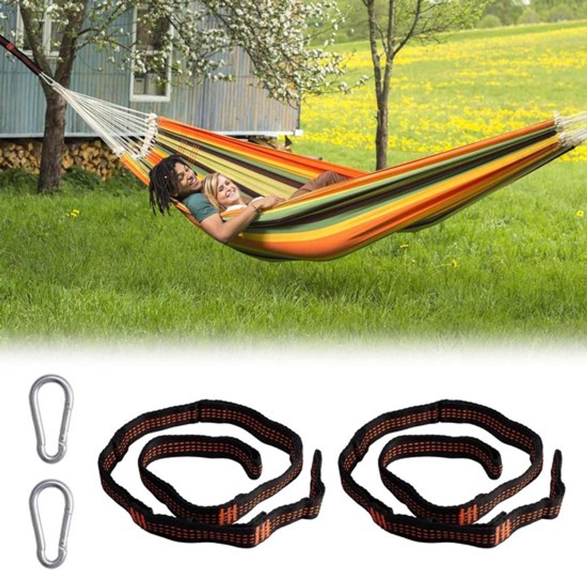 Hangmatbevestiging set met 200 kg capaciteit voor camping en reizen