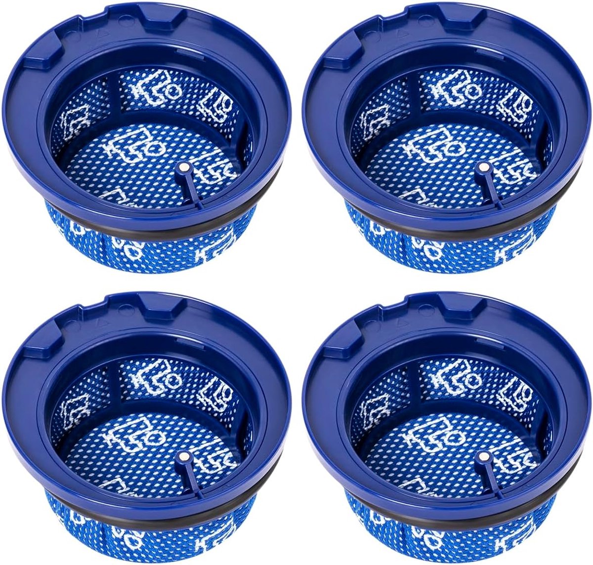 SnelShoppen - Set van 4 HEPA-filters voor Accu Stofzuiger, Wasbare Microfilters, Hoogwaardig Materiaal, Compatibel met Diverse Modellen, Ideaal voor T