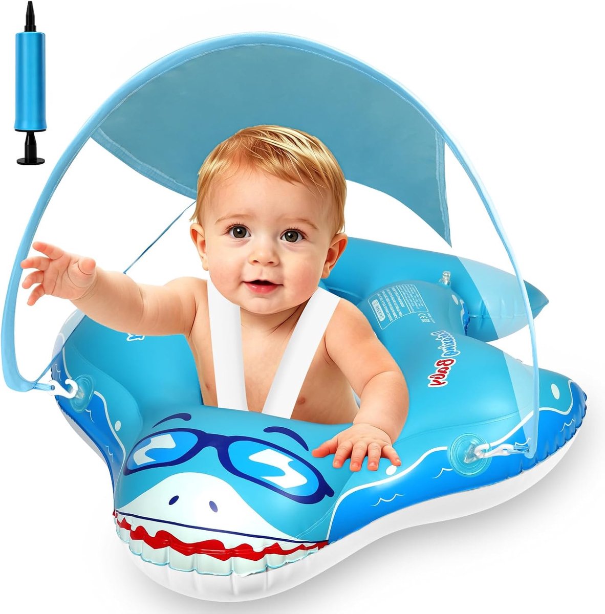 SnelShoppen - Baby Zwemring met Zonnebrand, Anti-Tilt Zwemfloat voor Kinderen 12-36 maanden, Veilig en Gebalanceerd, Voor Jongens en Meisjes, Ideaal v
