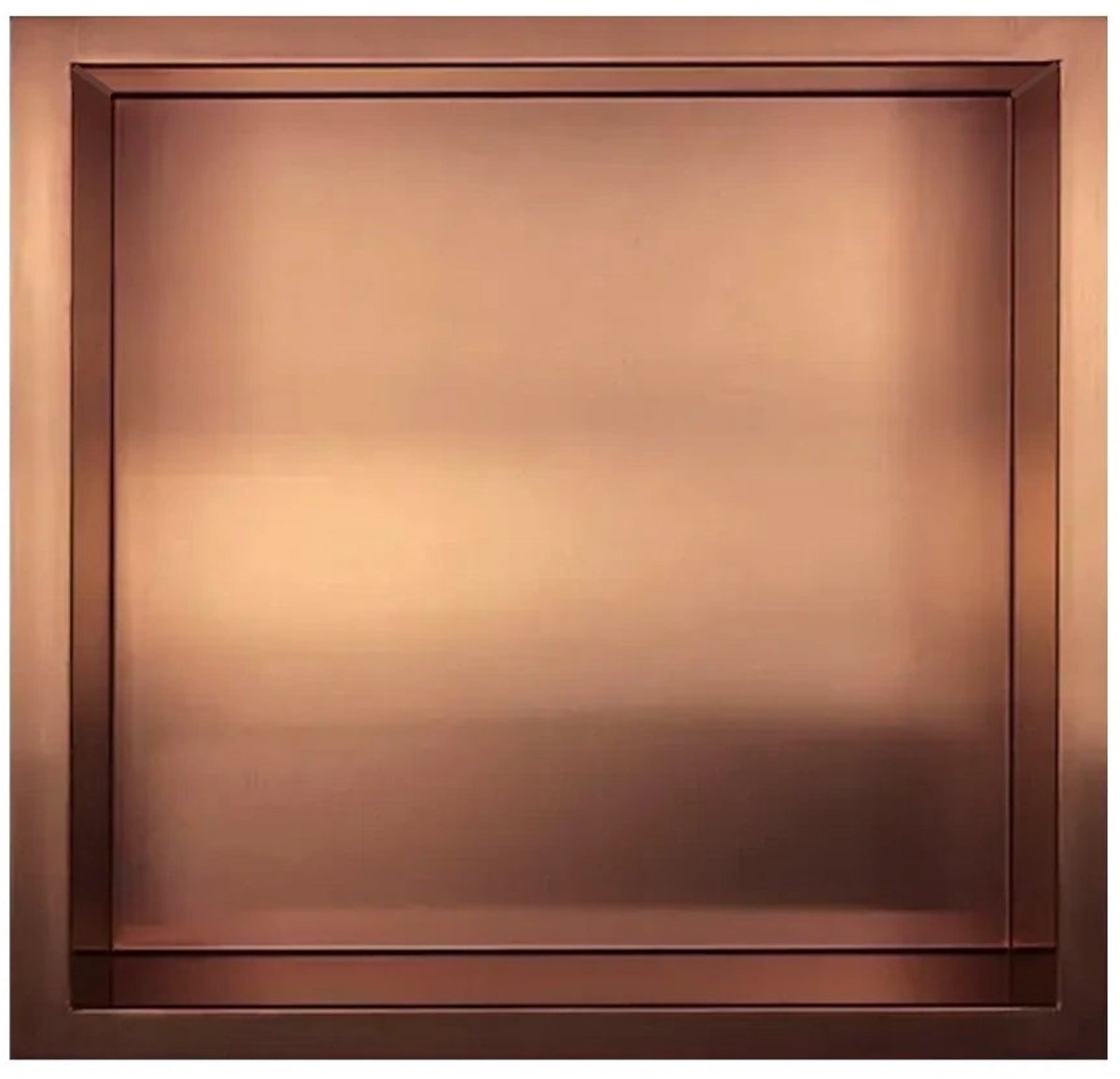 DutchLine - Inbouw Nis - Niet betegelbaar - 300x300x100 – Geborsteld koper