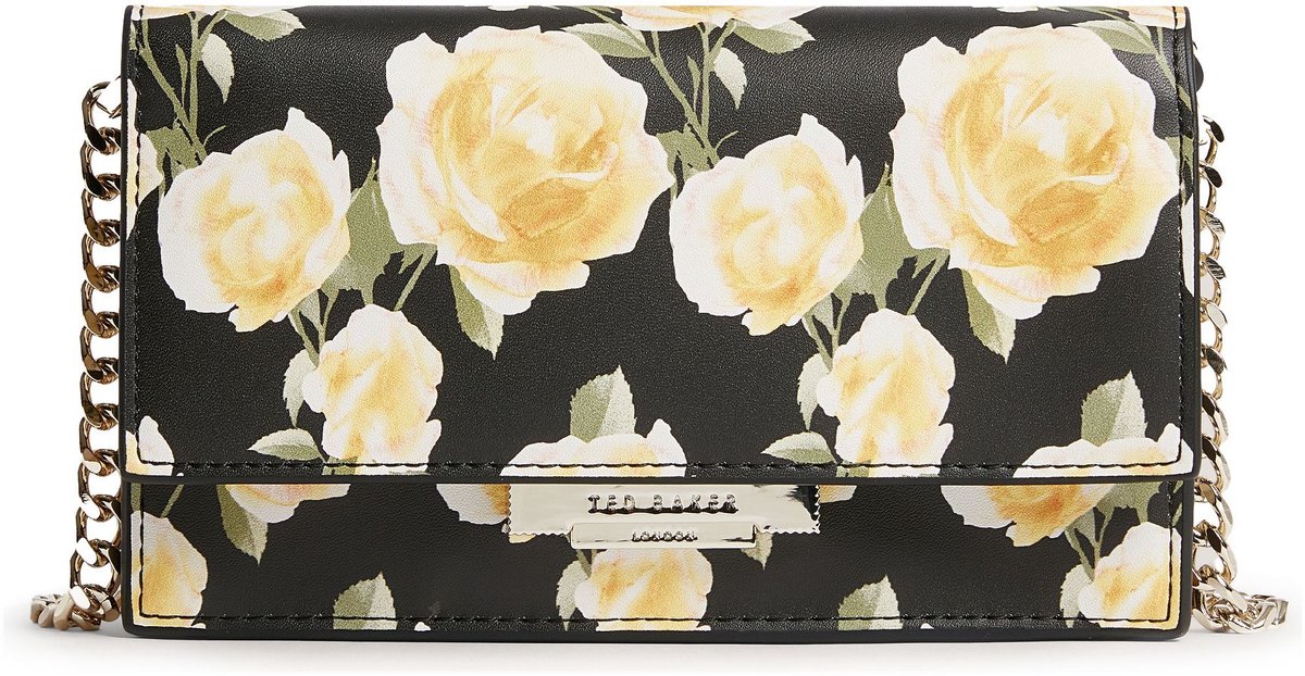 Ted Baker schoudertas Mahirya Printed Lock Purse on a Chain Black zwart