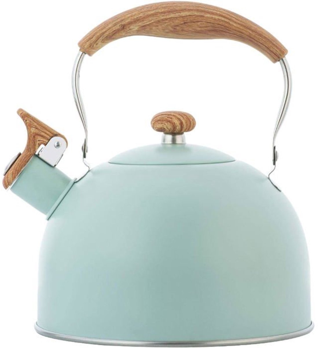 2,5 liter waterkoker met fluitje, roestvrijstalen waterkoker Geschikt voor inductiekookplaten/gasfornuizen.