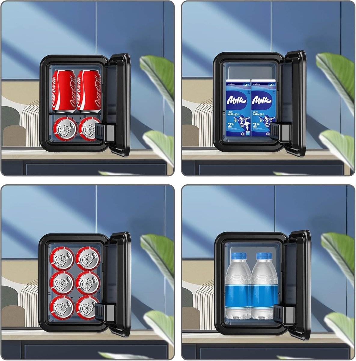 Mini Koelkast 4 Liter – Draagbare Koelbox met Verwarmen – Skincare Koelkast voor Auto, Slaapkamer, Kantoor & Camping