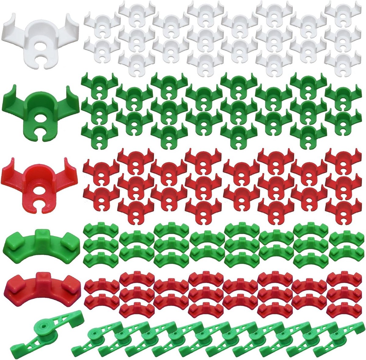 Set van 110 Plant Bender Lichtclips voor Lage Stress Training - 90 en 360 Graden Bending Clips voor Plantenstelen en Groei Aanpassing