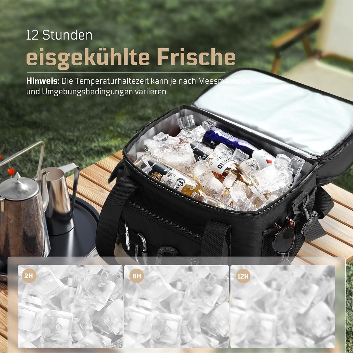 Geïsoleerde Lunchtas - Nylon - Uitbreidbare Capaciteit van 18-26 l - Waterafstotend en Lekvrij - Voor Werk en Outdoor