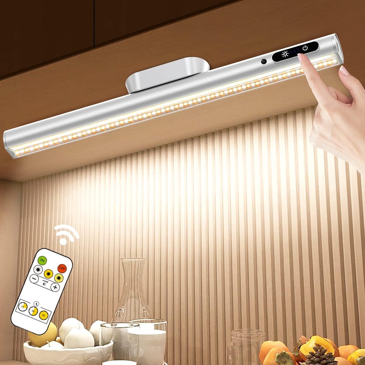 Vellaro Draadloze LED-bureaulamp - Wit - Verstelbare helderheid - Bewegingssensor - Voor Keuken en Bureau