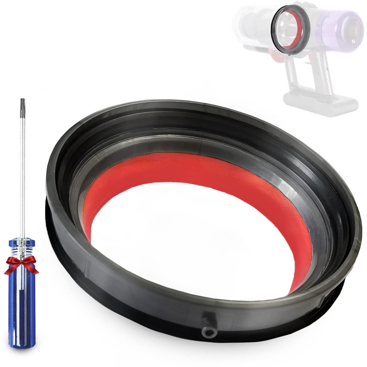 Dailygoods - Stofcontainer Afdichtring voor Dyson V12 Detect Slim en V10 Slim - Inclusief Torx-Schroevendraaier