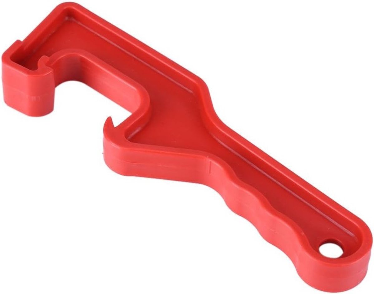 Handmatige Bucket Opener voor Chemische Emulsies en Meststoffen - Plastic Gereedschap in Rood voor Eenvoudig Openen van Emmerdeksels