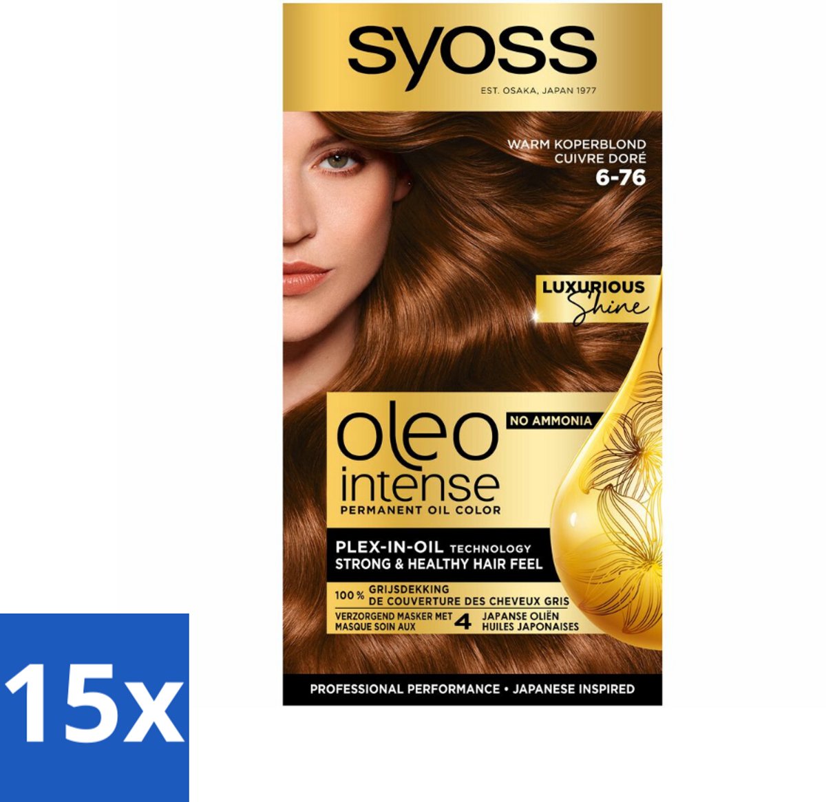 Syoss Oleo Intense - Haarverf - 6-76 - Warm Koperblond - 115ml x 15