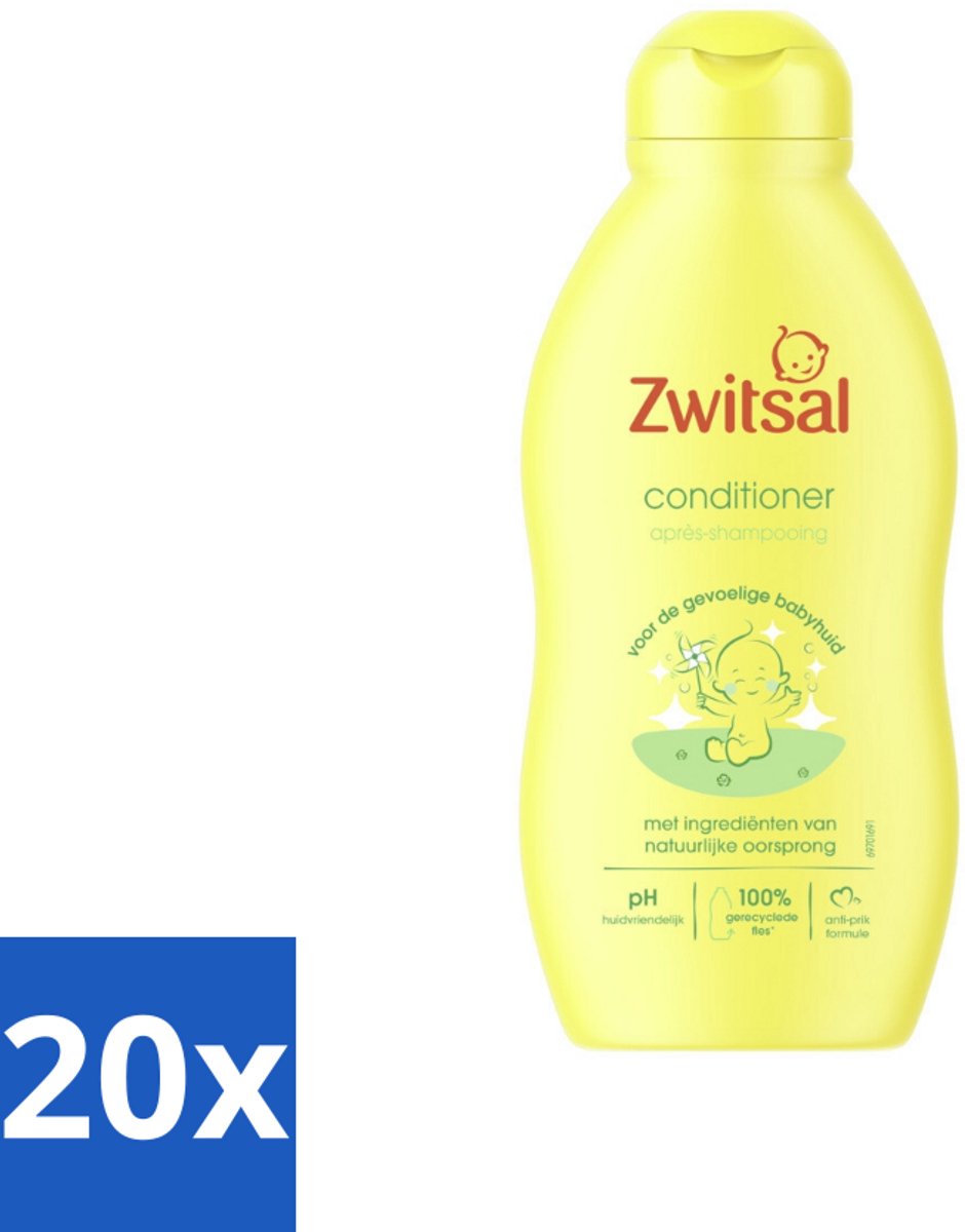 20 x Zwitsal - Baby Conditioner - Zachte Verzorging - 200 ml - Baby Haar Conditioner - Zwitsal Baby Conditioner - Kind Haar Conditioner - Baby Haar Verzorging - Zwitsal Conditioner