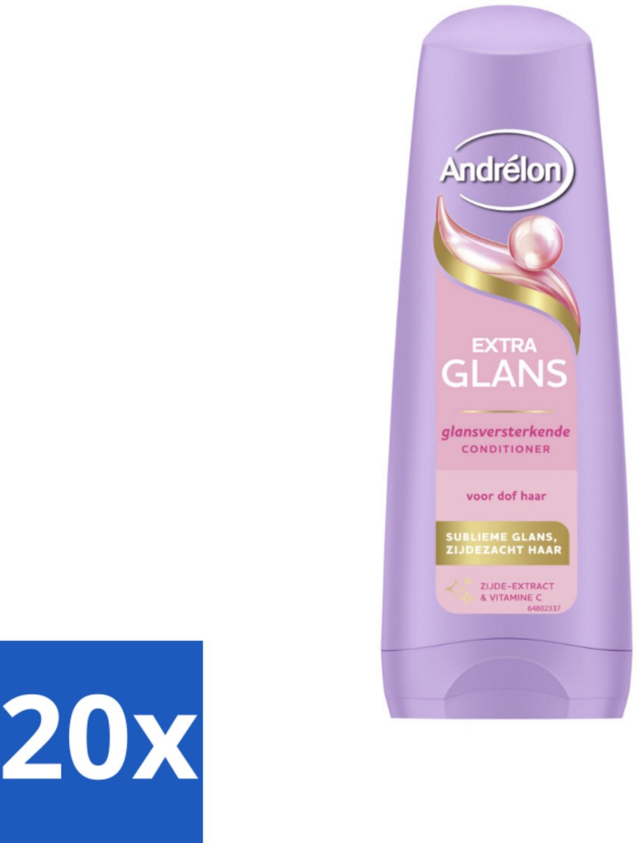 20 x Andrélon – Conditioner – Extra Glans – 200 ml - Extra Glans - Dof Haar - Zacht Haar - Glanzend Haar - Haar Verzorging
