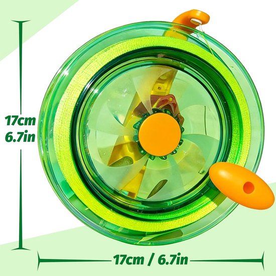 Vliegerwielen - Groen - 17 cm - Ergonomisch Ontwerp met Terugslagmechanisme - Voor Kinderen en Volwassenen — afbeelding 2