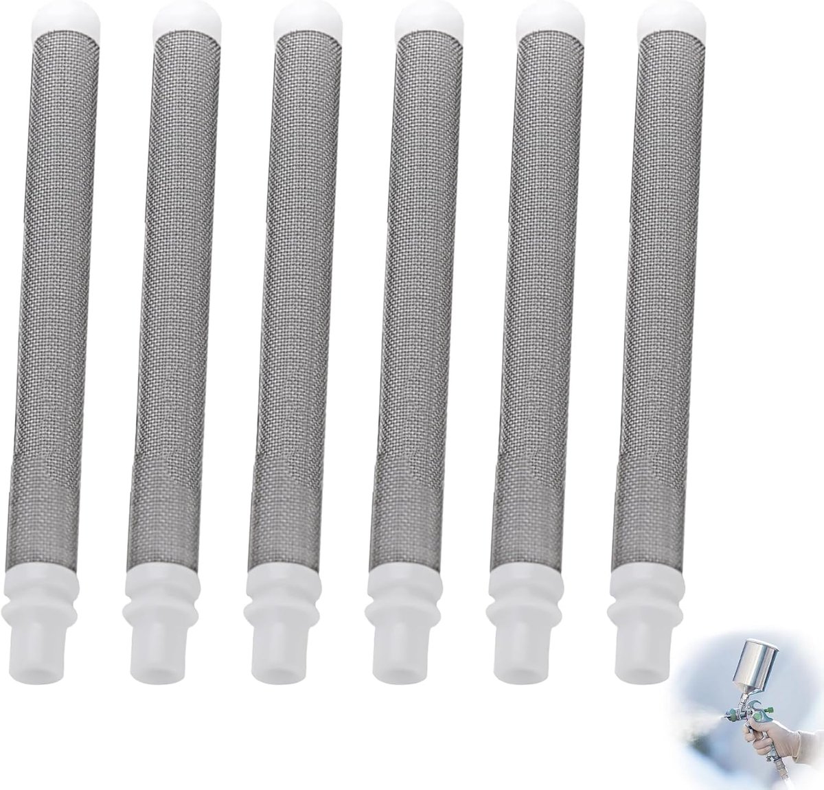 Airless spray gun filter 60 mesh - roestvrij staal - voorkomt verstoppingen - voor een gelijkmatige verfafwerking - ShopVlot