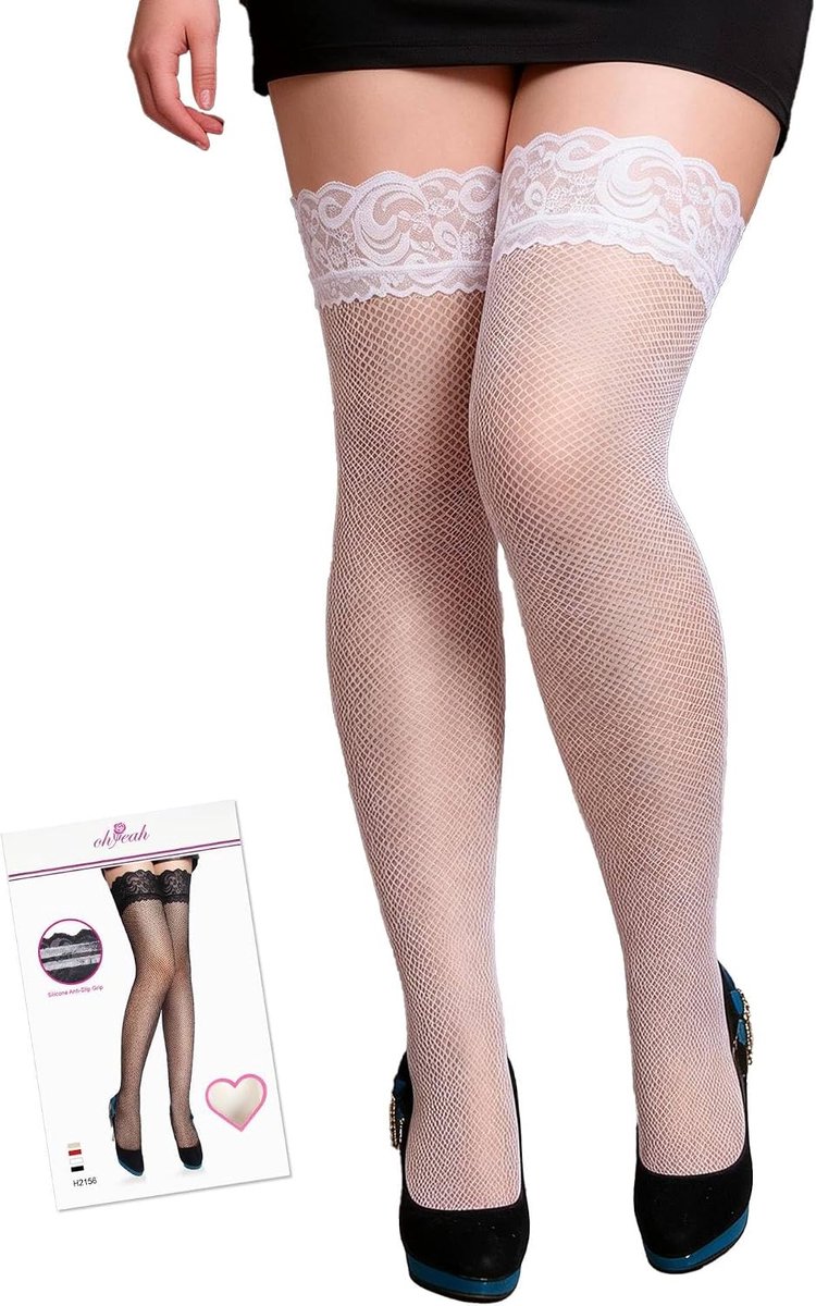 Stockings sheer plus size - visnetkousen - niet-slip siliconen - perfect voor elke gelegenheid - ShopVlot