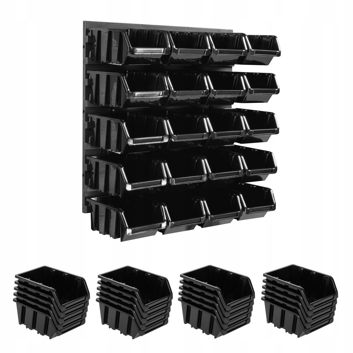 Gereedschapsbord 386 x 390 mm met 20 opbergbakjes