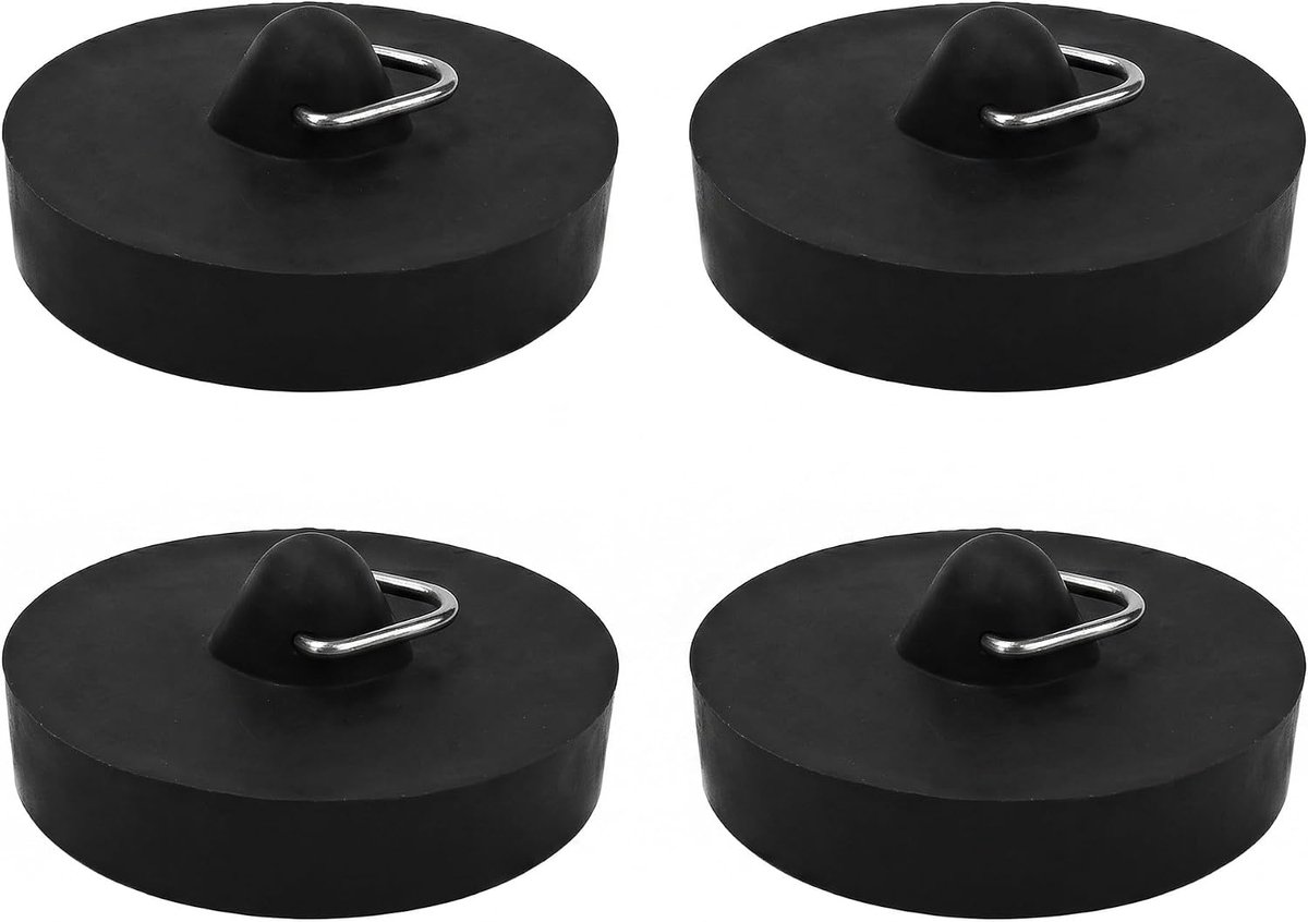 Afvoerstoppen 4,5 cm - flexibel kunststof/rubber - zonder ketting - ideaal voor wastafel en badkuip - ShopVlot