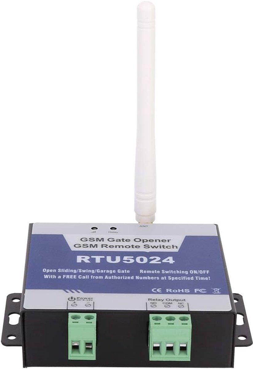 RTU5024 Upgrade GSM Gate Opener, DC 9‑24V Relay Switch Wireless Remote Control Door Opener Garage Remote - ShopVlot