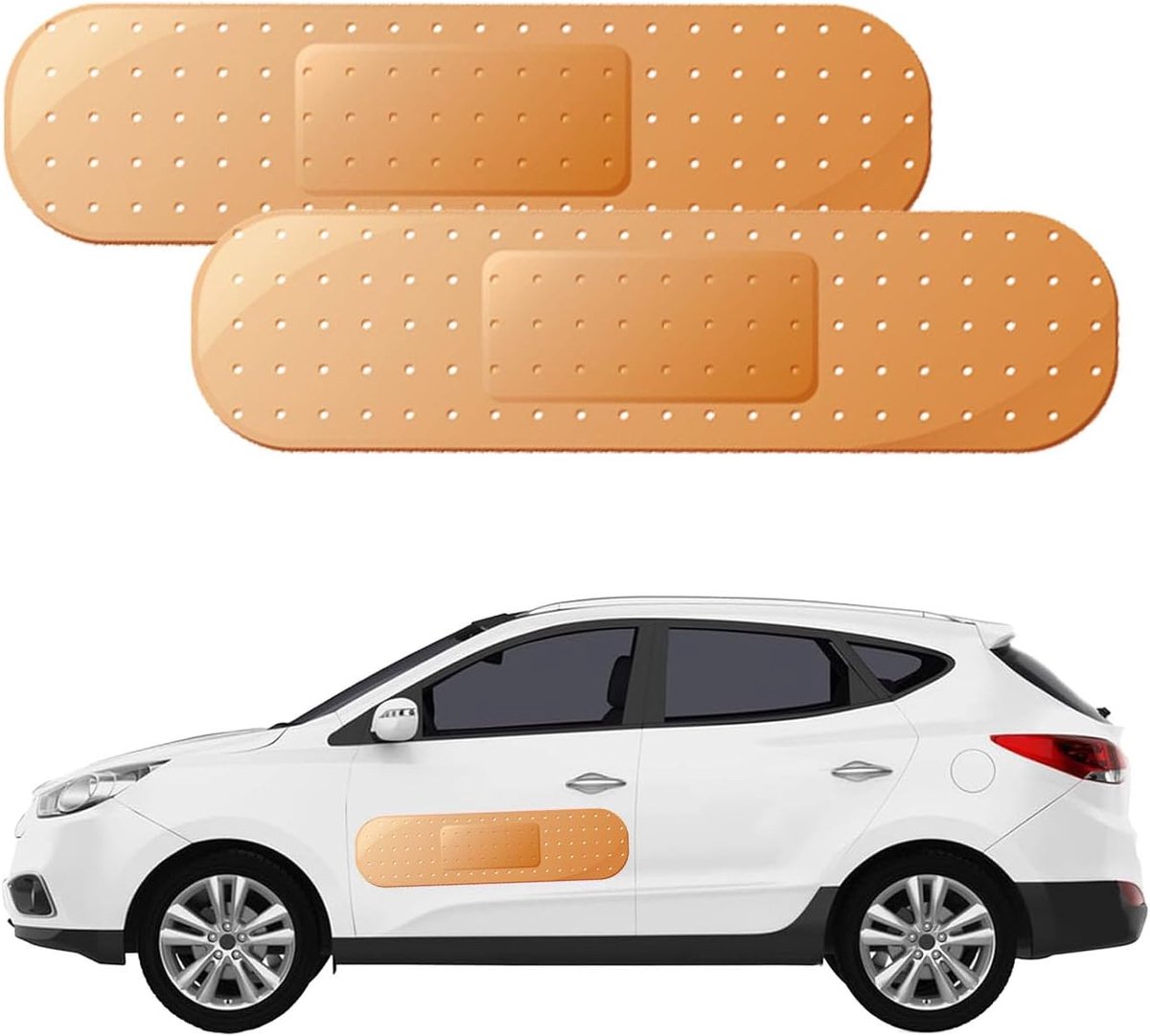 Autosticker set - grote vinyl stickers - humoristisch ontwerp - verbergt krassen en vlekken - ShopVlot