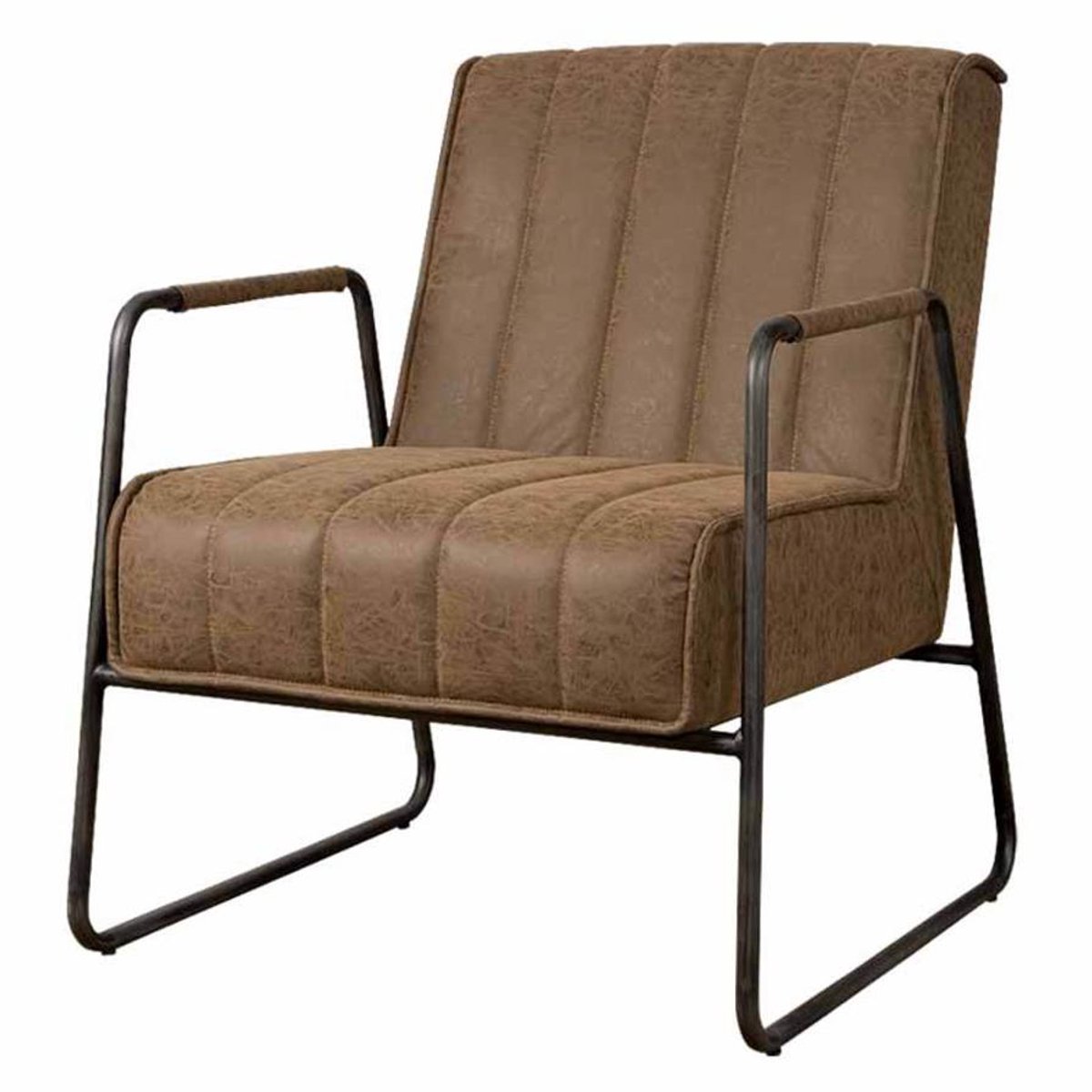 Tower Living Fauteuil Santo - Bruin Stof - 76x64x81cm