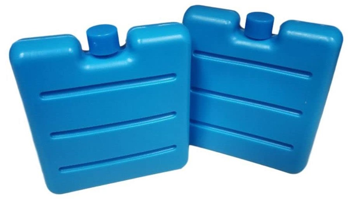 Set van 2 koelelementen 50 ml, kunststof, blauw, 7,7 x 7,3 cm