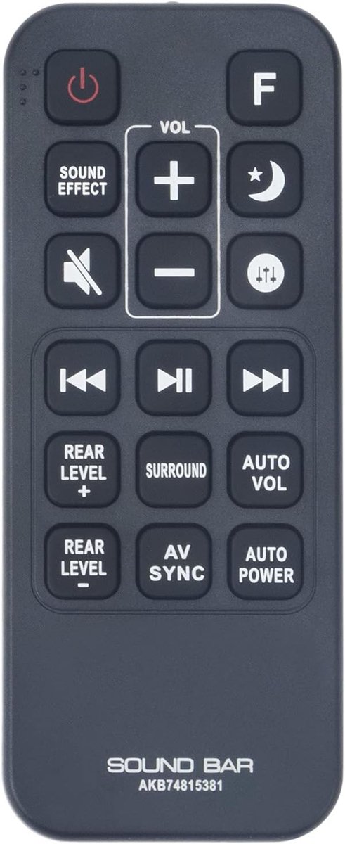AULCMEET AKB74815381 Replacement Remote Control Compatible with LG Soundbar Stereo Speaker SJ7-C SJ7C SJ7 SPJ8BW - ShopVlot