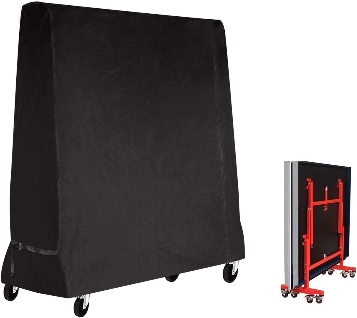 Tafeltennisnetje voor elke tafel - Tafeltennishoes - Zwart - 185 x 70 x 165 cm - Waterdicht en Weerbestendig - Voor Buiten