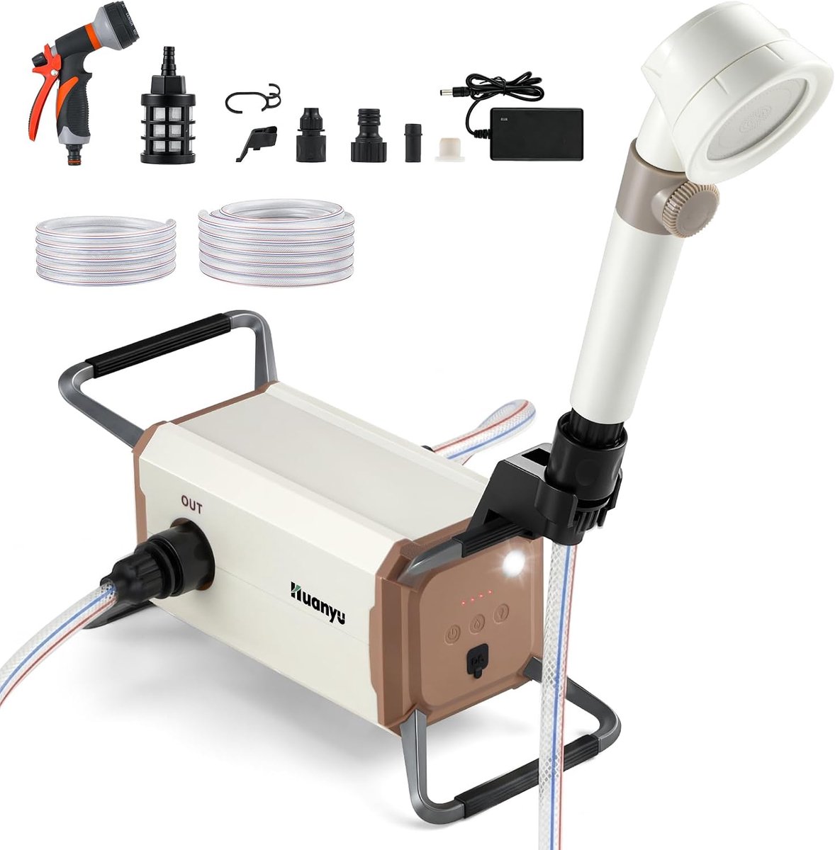Draadloze wateroverpomp - 12000 mAh batterij - aanraakbediening - ideaal voor tuin en vijver - ShopVlot
