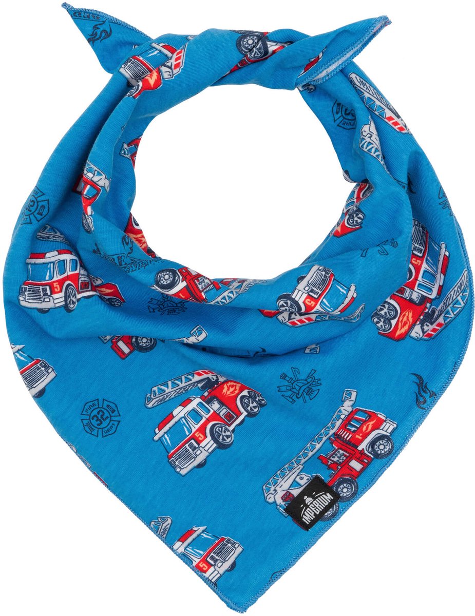 Bandana met brandweerauto's voor kinderen - 100% katoen
