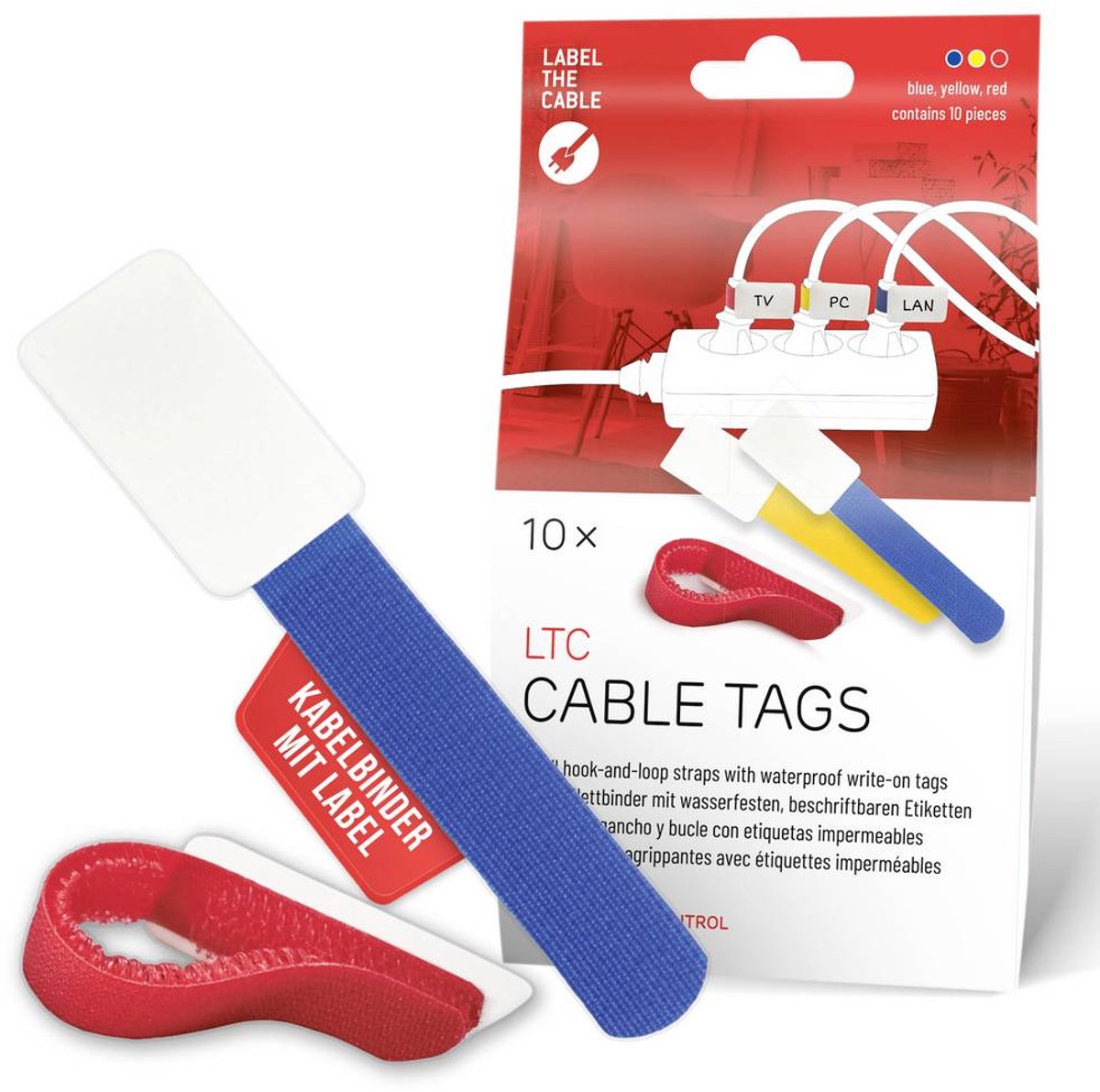 Label the Cable LTC 2630-10 Geel, Blauw, Rood
