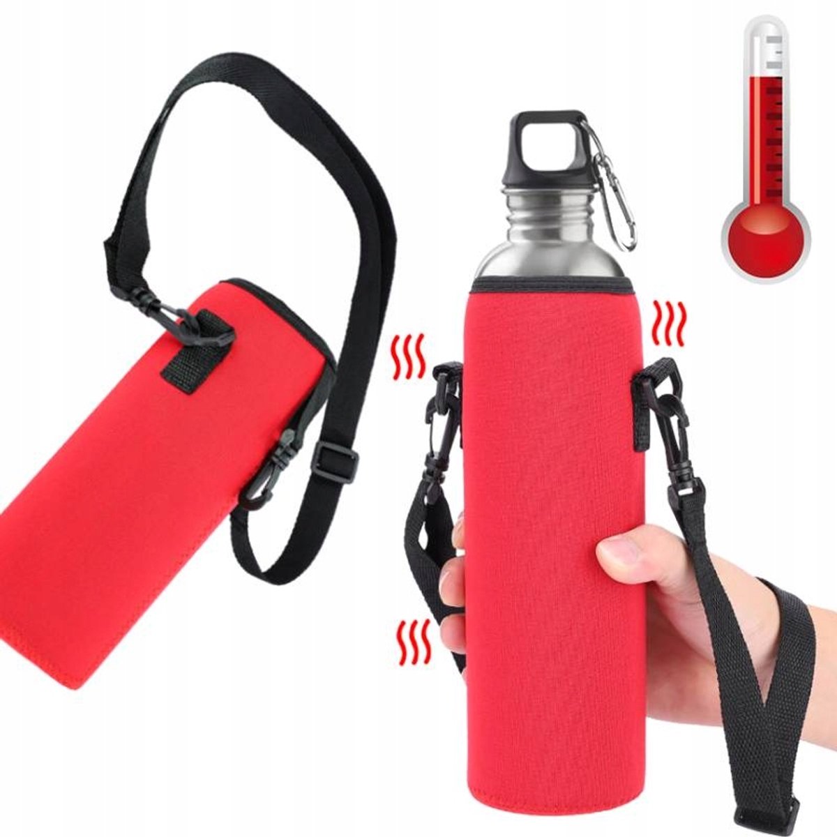 Neopreen Fleshoes met Handvat - Thermos & Mok Beschermer
