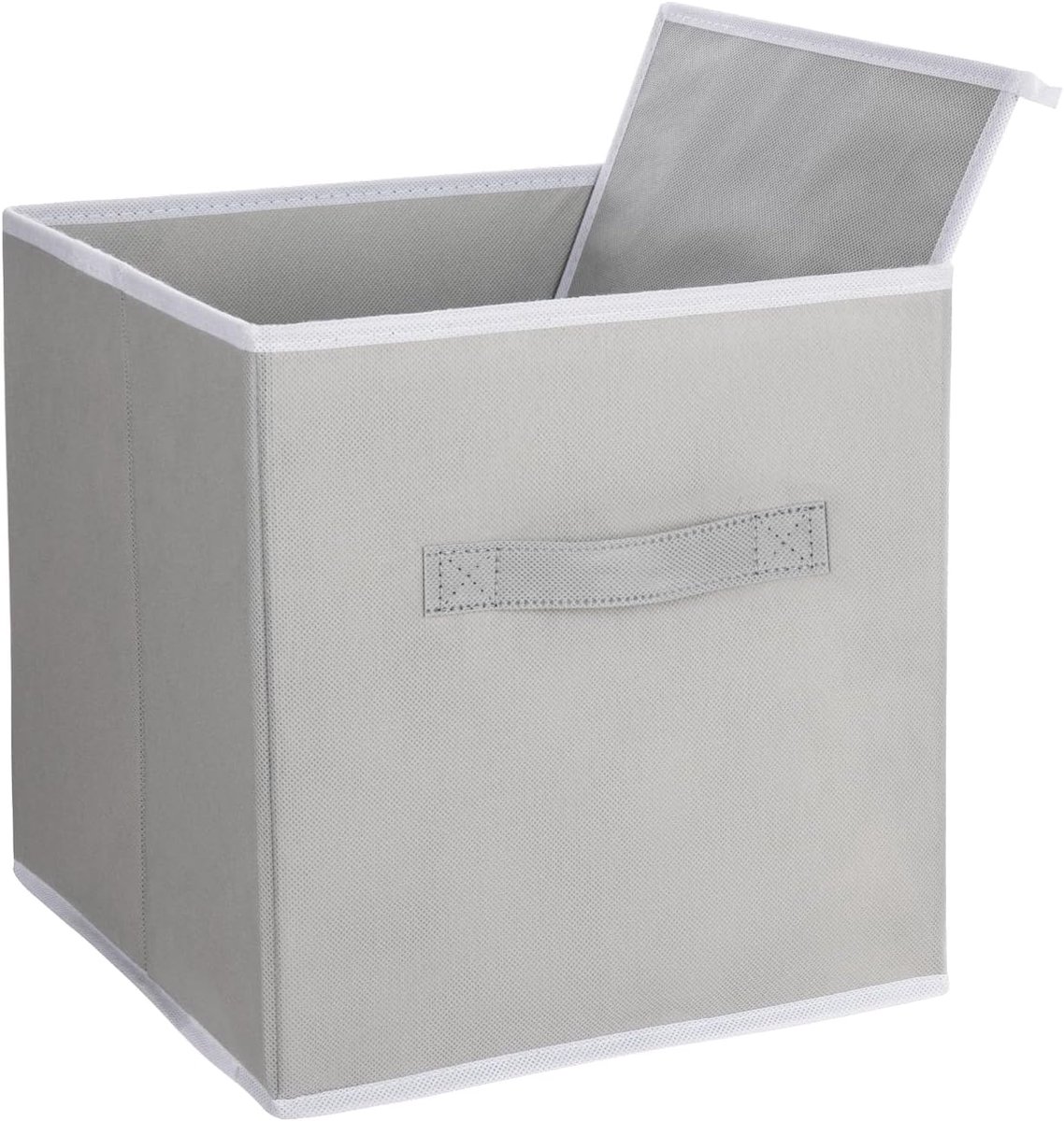 COOZEE Pack of 8 Storage Boxes, 28 x 28 x 28 cm Made of Fleece Fabric with Handle, Storage Box, Organiser Box, Cube - ShopVlot