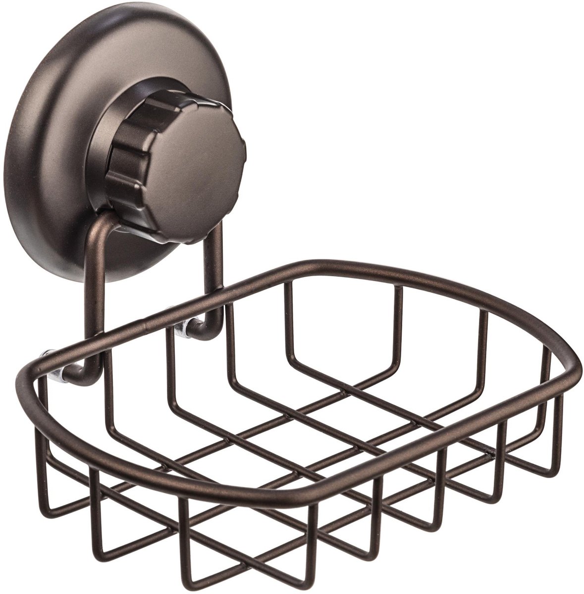 HASKO accessories - Super Krachtige Vacuüm Zuignap Zeepschaal - Sterke RVS Sponshouder voor Badkamer & Keuken (Brons) - ShopVlot