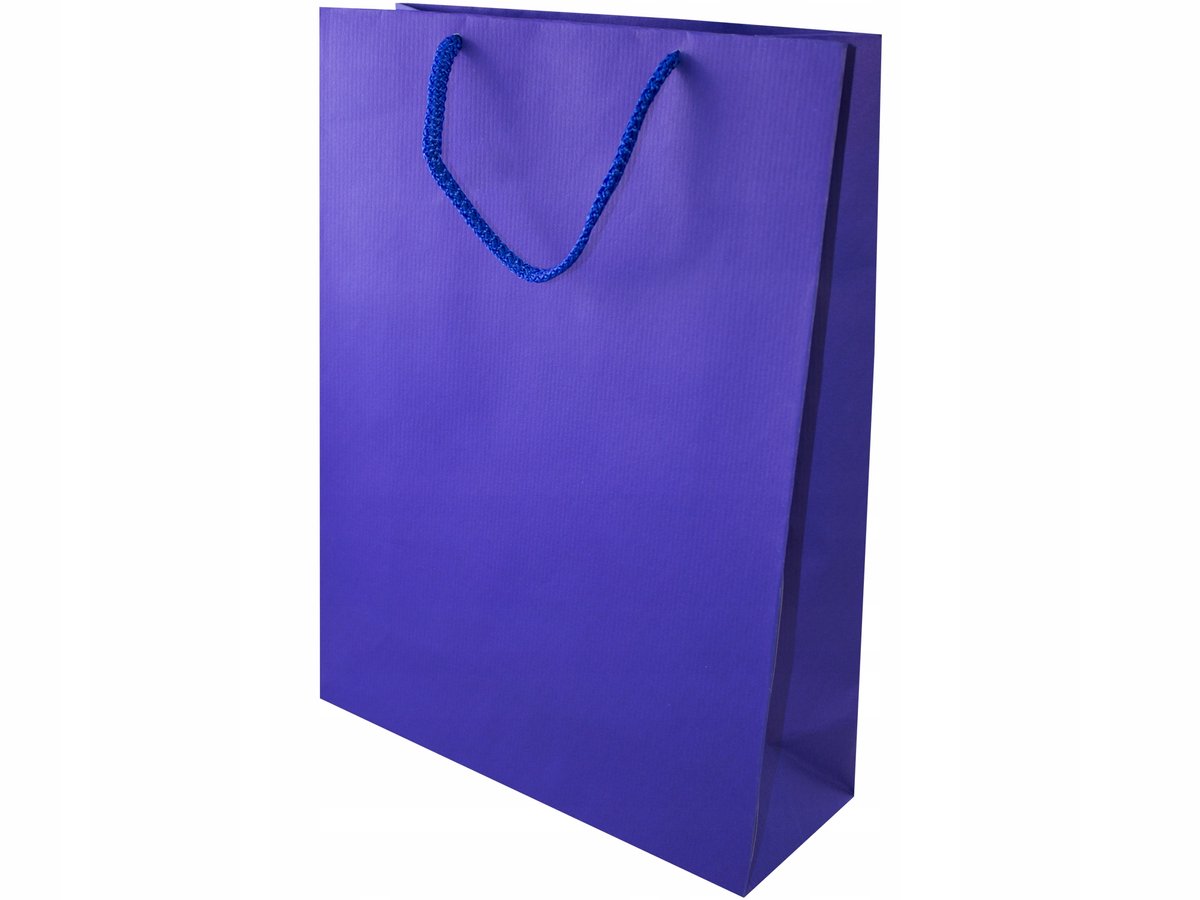 Papieren Cadeauzak Prestige 24x9x32 cm Marineblauw - 25 Stuks