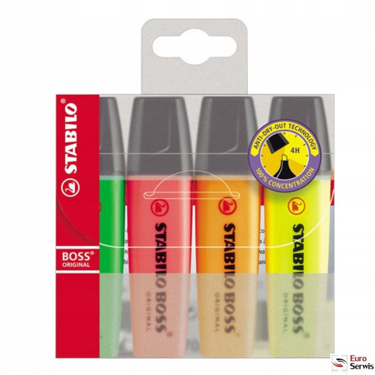 STABILO BOSS Markeerpennen Set 4 stuks in etui