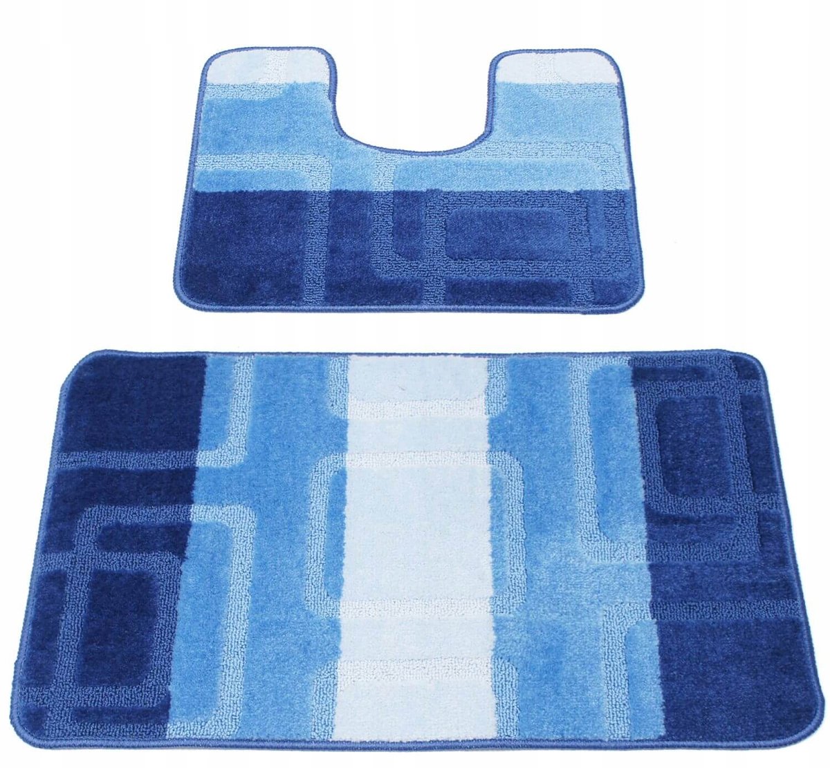 Zachte Antislip Badkamermatten Set - 2 Delig - Blauw