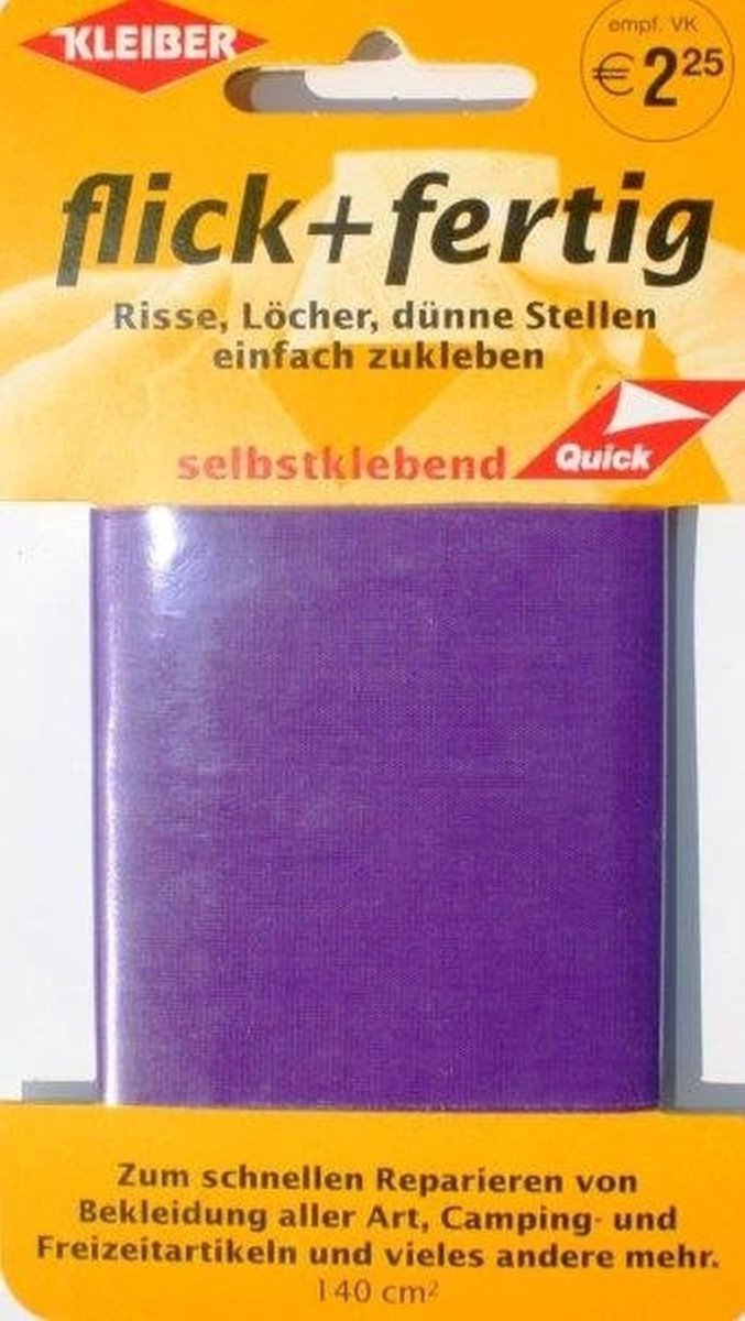 Reparatieset tentdoek - Violet - 25 x 6 x 0,02 cm - Zelfklevende Nylon Reparatiepleisters - Voor Tent en Outdoor