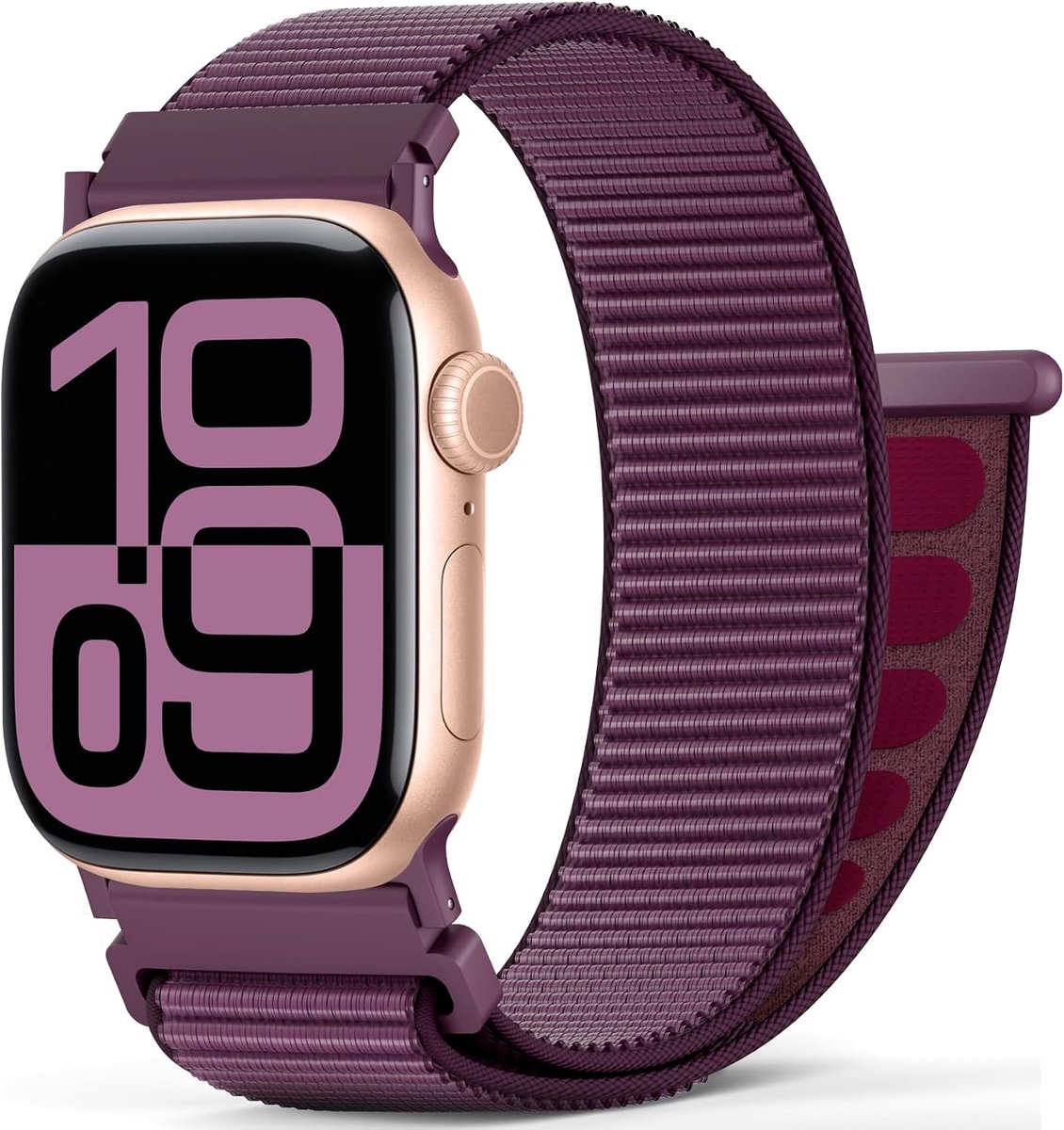 Nylon band geschikt voor Apple Watch 38mm 40mm 41mm 42mm 44mm 45mm 46mm 49mm - vervangende nylon strap - ShopVlot
