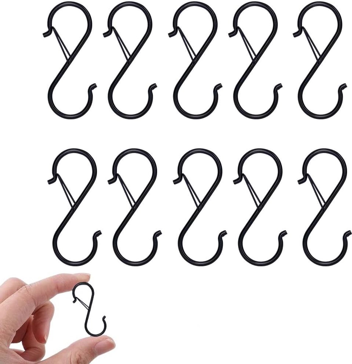 S-haak 10 stuks - metaal 9,5 cm - haak zonder spijkers - veelzijdig gebruik voor huis en tuin - ShopVlot