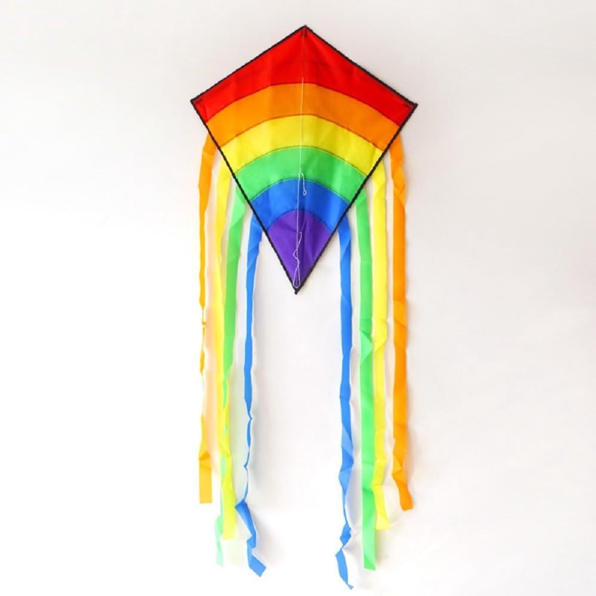 Vliegers set 2 stuks - Regenboog design - 80 m koord - Voor veel vliegplezier - ShopVlot