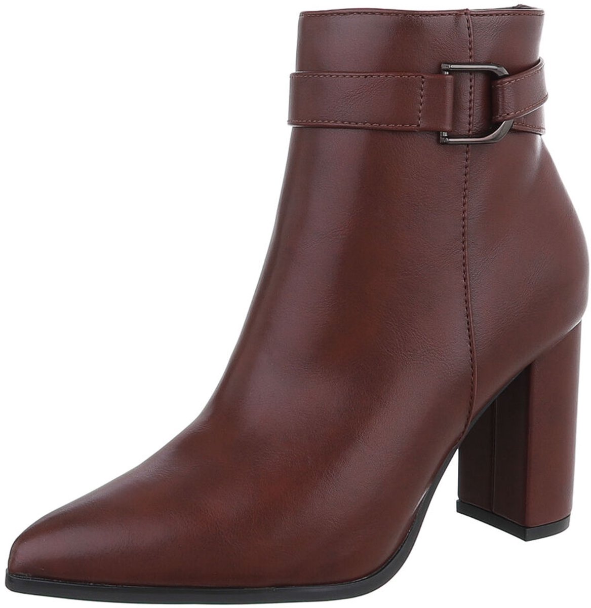 Enkellaars - Blokhak en gespdetail - Dames Mt:40