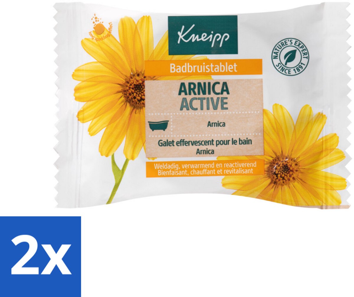 2 x Kneipp - Badbruistablet - Arnica - Arnica Badtablet - Verwarmend Bad - Spierherstel - Ontspanning - Wellness