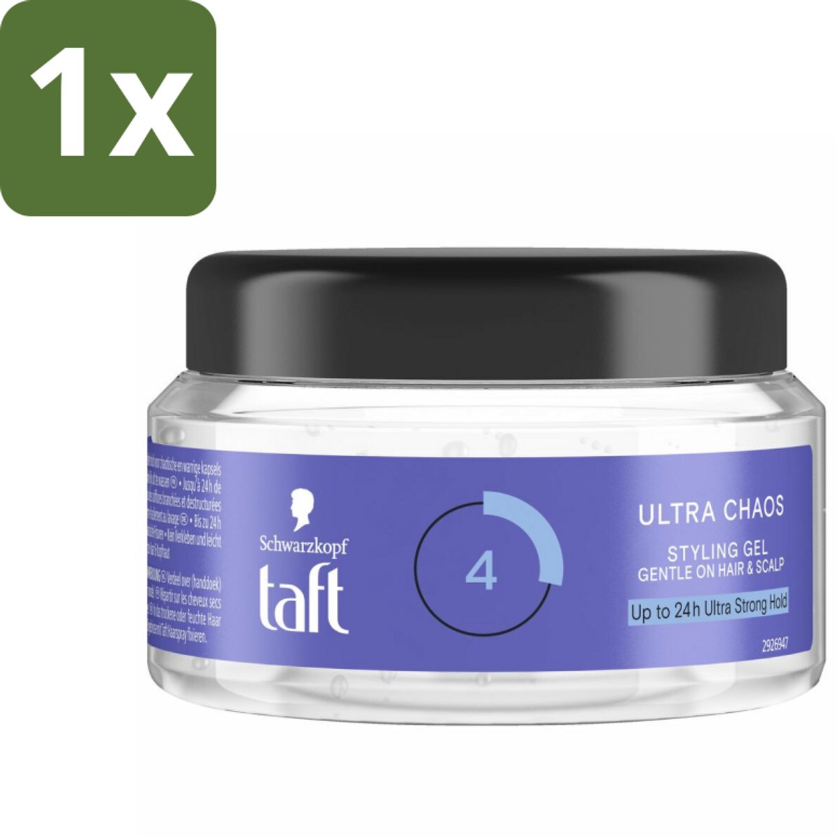 1 x Taft - Ultra Chaos 4 - Styling Gel - Creatieve fixatie - 250 ml - Chaos Styling Gel - Creatieve Fixatie - Messy Hair Gel - Haarspray - Haartype