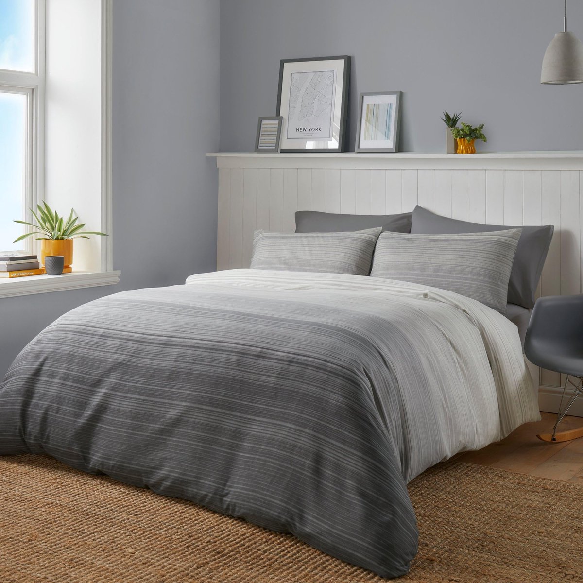 Dekbedovertrek set tweepersoonsbed - Charcoal - luxe katoen - stijlvol en comfortabel - ShopVlot